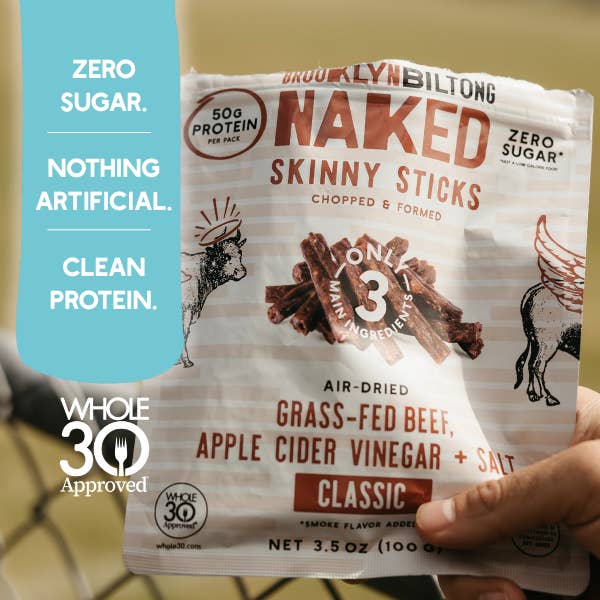 Brooklyn Biltong - Wholesale Jerky - 2oz Grass Fed Biltong Naked Skinny Sticks 3