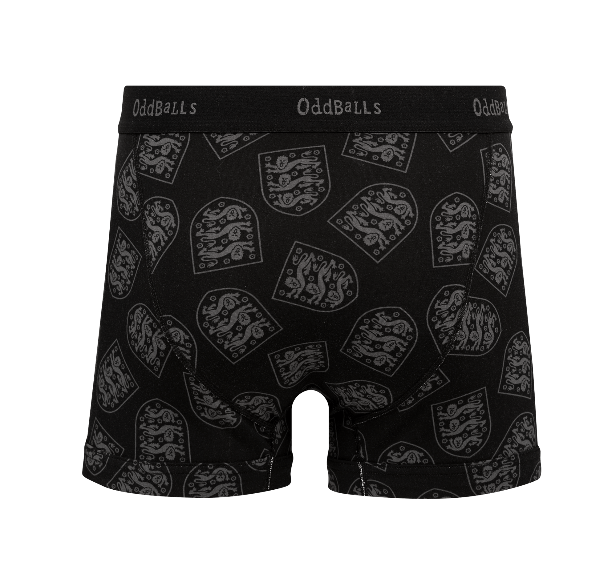 OddBalls – wholesale Underwear – Men's – England FA Black - Mens Cotton Boxer Shorts1