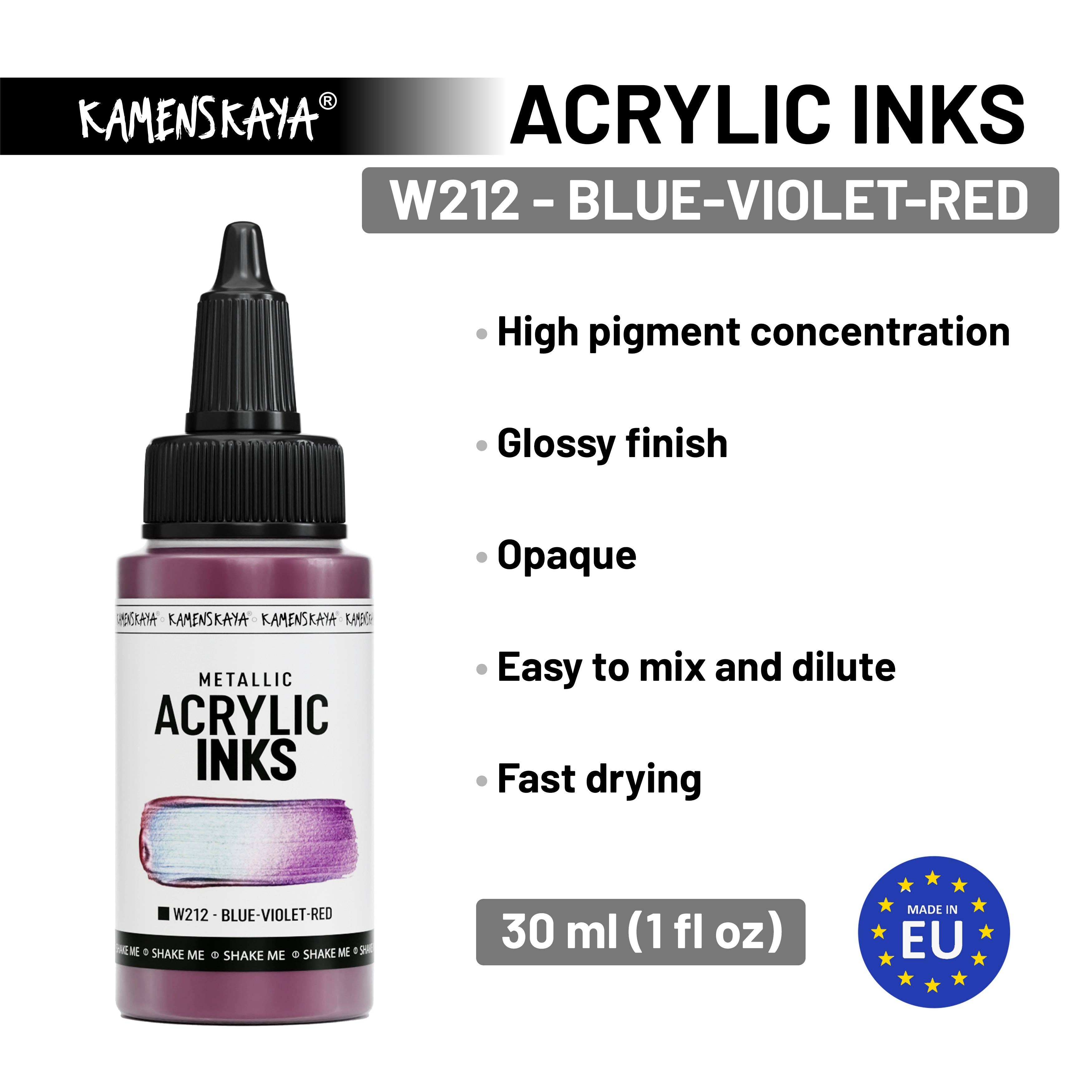 KAMENSKAYA - Wholesale Acrylic Paint - Acrylic Ink W212 Blue-violet-red2