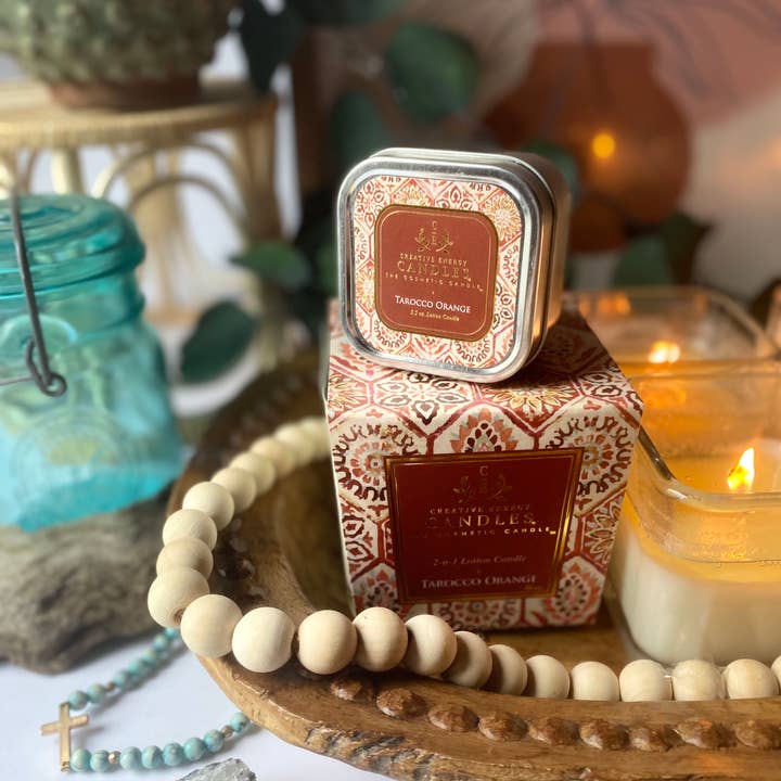 Creative Energy Candles - Wholesale Jar/Filled Candle - Tarocco Orange: 2-in-1 Soy Lotion Candle5