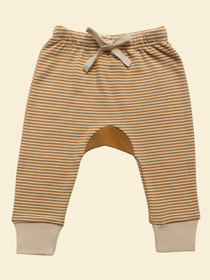 Pantalones con cordón - Rayas ocres para venta al por mayor de Ziwi Baby