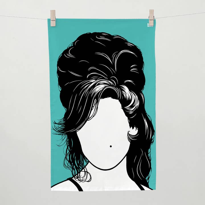 'Amy Winehouse' Tea Towel for wholesale by Bold & Noble
