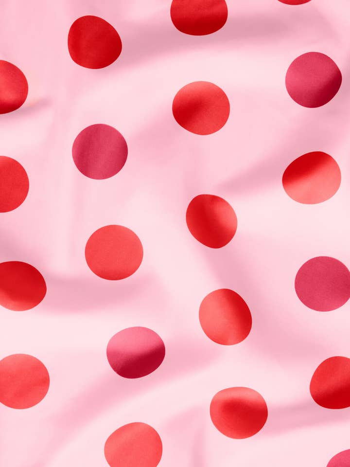 Circus Tablecloth - washable tablecloth, pink polka dot for wholesale by xo, Fetti