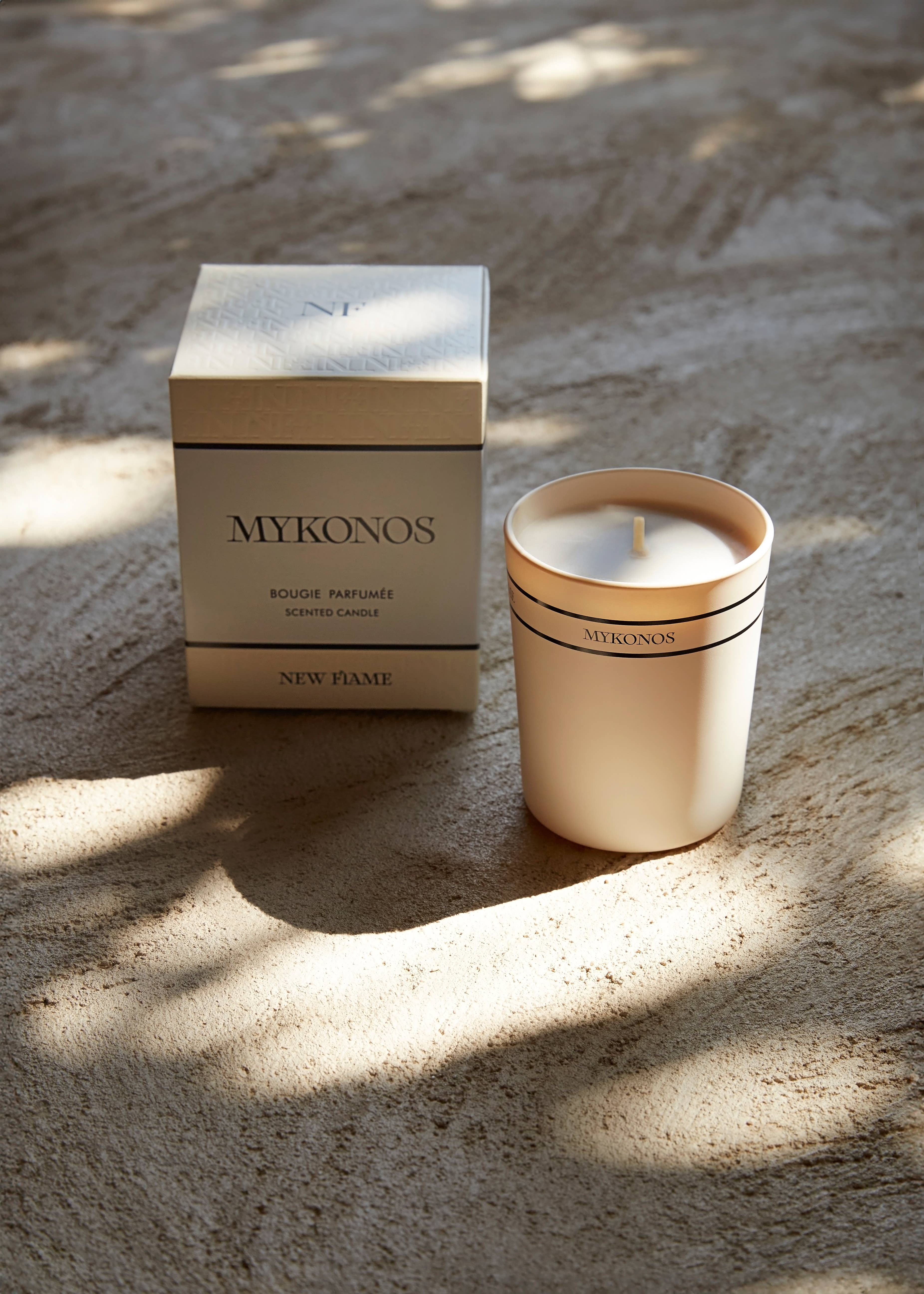 New Flame - Wholesale Jar/Filled Candle - Luxury Beeswax-Soy-Coconut Candle Mykonos - Home Decor1
