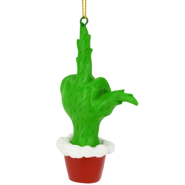 Tree Buddees - Wholesale Ornament - Green Hand Giving the Middle Finger Naughty Christmas Ornament3