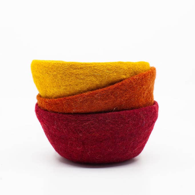 Fibres of Life - Wool & Felt - Wholesale Decorative Plate/Dish/Bowl - Felt Bowl-Large | Wool Storage Bowl | Catch-all Home Decor20