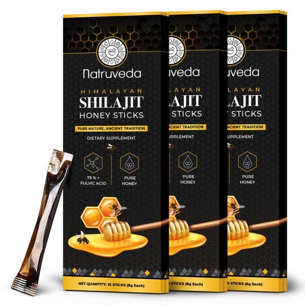 Natruveda LLC - Wholesale Honey - Shilajit Honey Sticks – Pure Himalayan Shilajit Resin Infused with Natural Honey11