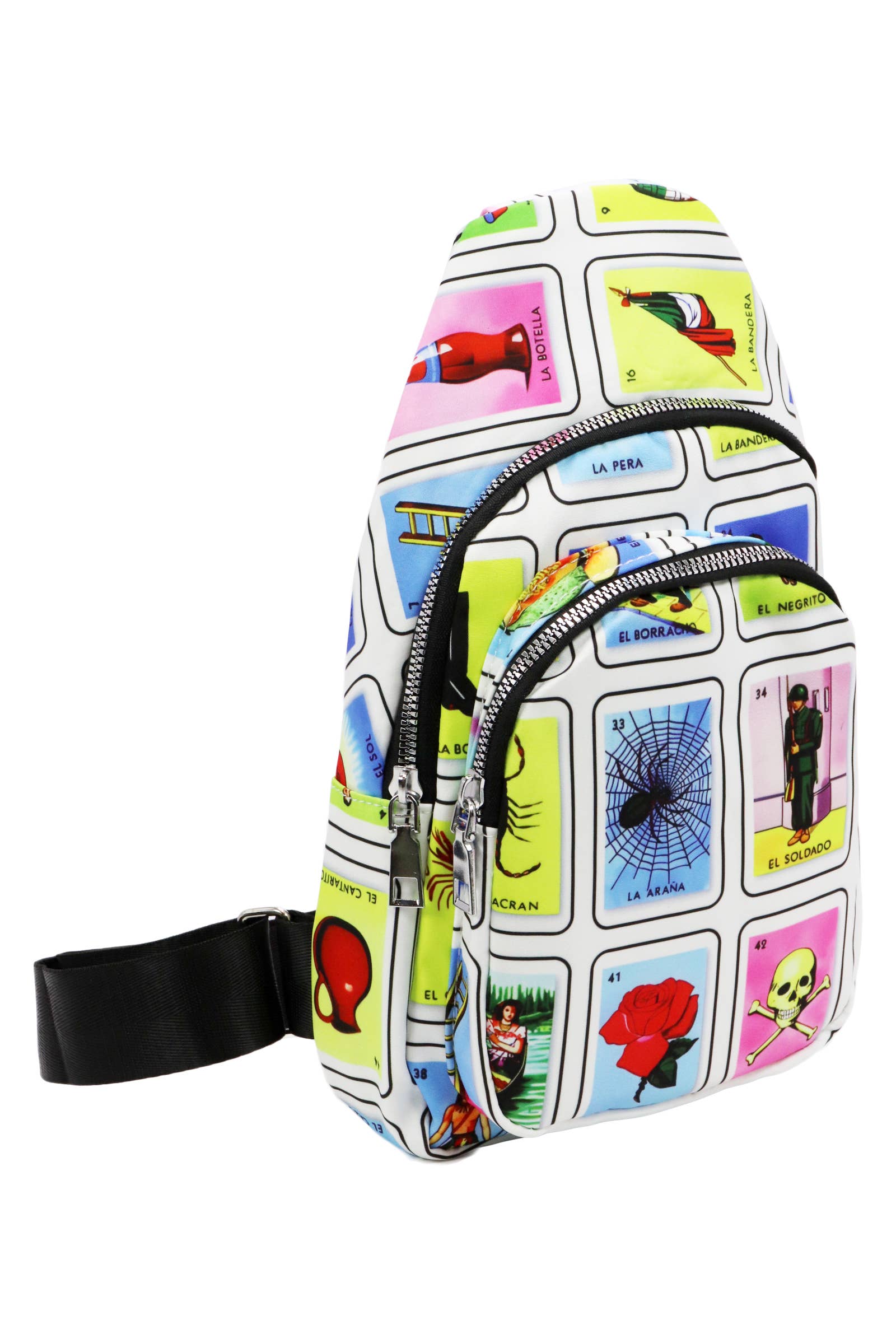 Cap Zone – wholesale Axelremsväska – Unisex – La Loteria Matte Vadderad Axelremsväska1