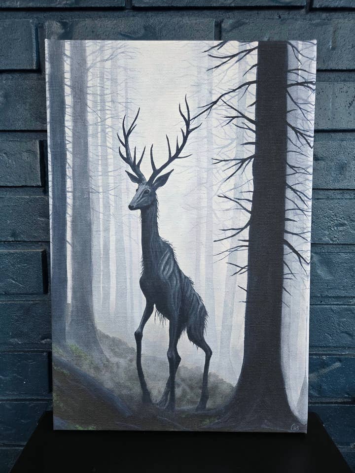 "Forest Guardian" Not-Deer Stretched Canvas Fine Art Print for wholesale by CDW Artistry
