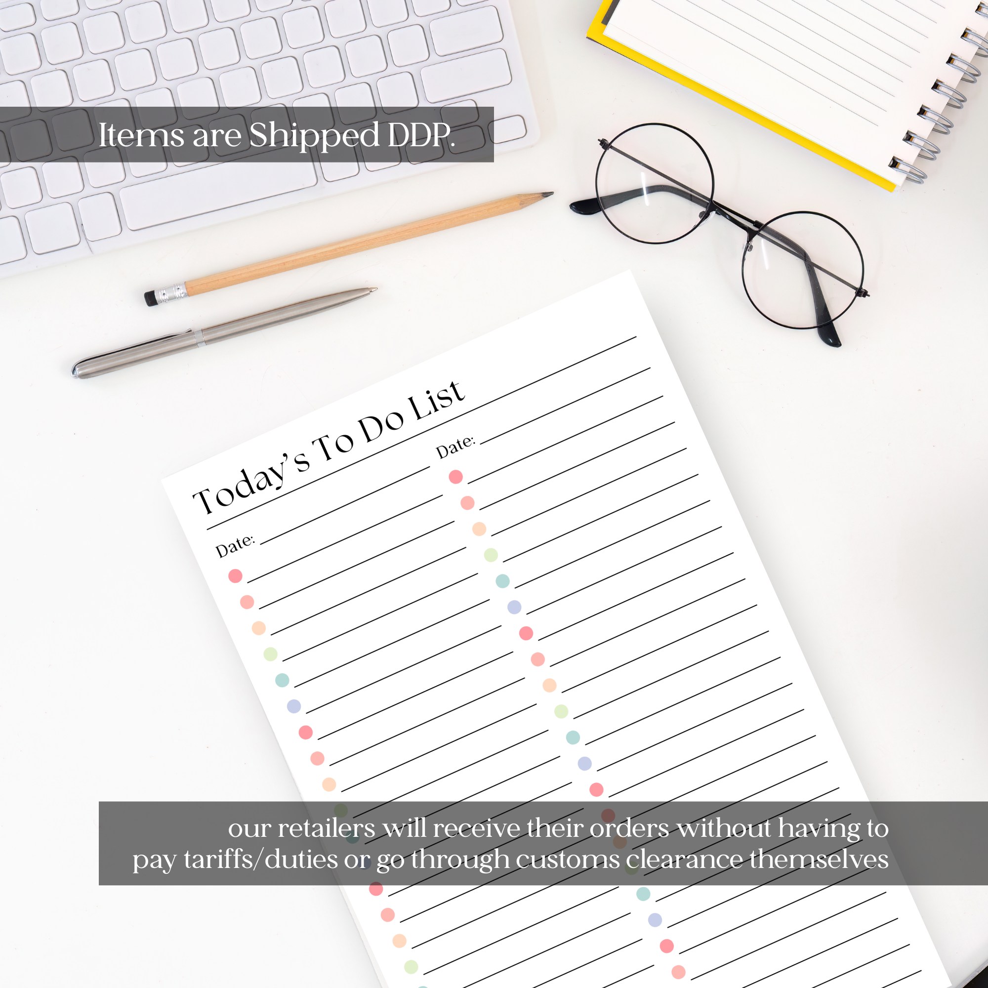 Eleventh and Taylor - Wholesale Notepad - Daily To-Do List and Schedule: 50 Page Tear-Off Notepad3