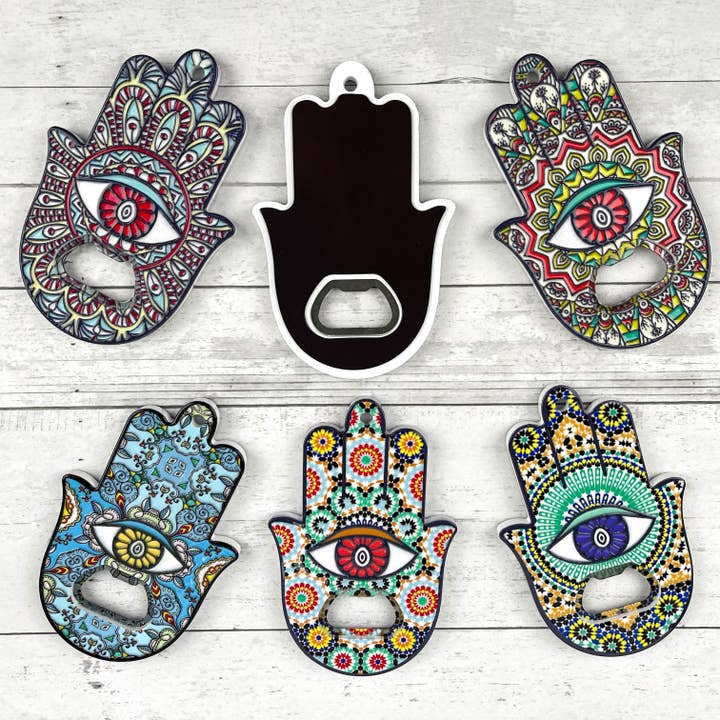 SoapElenGlen - Wholesale Bottle/Wine Opener - Hand Of Fatima Bottle Opener, Palm Fridge Magnet6