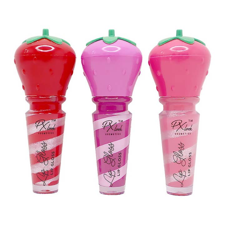 PINEAPPLE Beauty - Wholesale Lip Gloss - PxLook S-493 Strawberry Lip Gloss - 24 pc