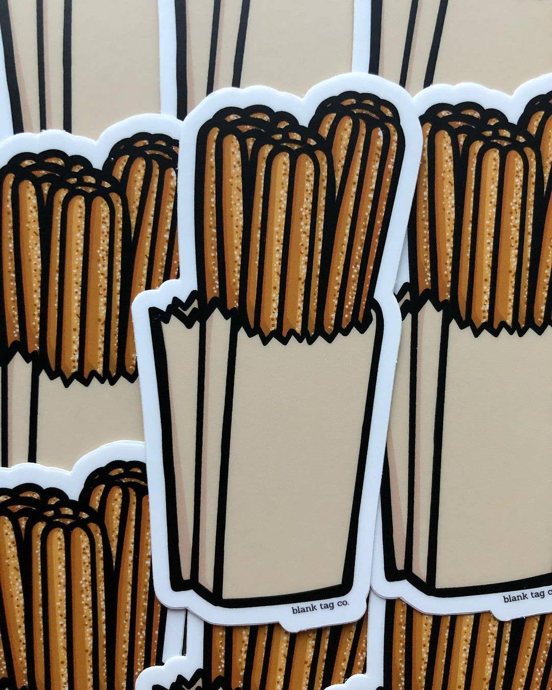 Blank Tag Co. Stickers - Waterproof Stickers – wholesale Sticker – Blank Tag Co.® Churros Waterproof Sticker2