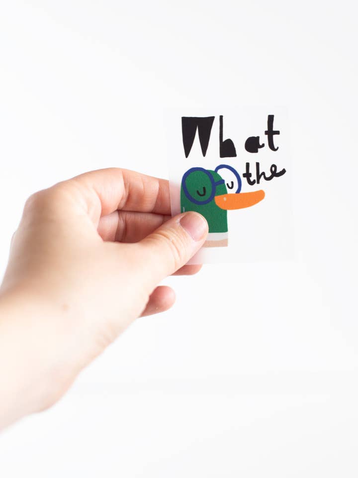 Patch termoadesivo senza bordi « What the duck » per la vendita all'ingrosso da parte di Halfbird