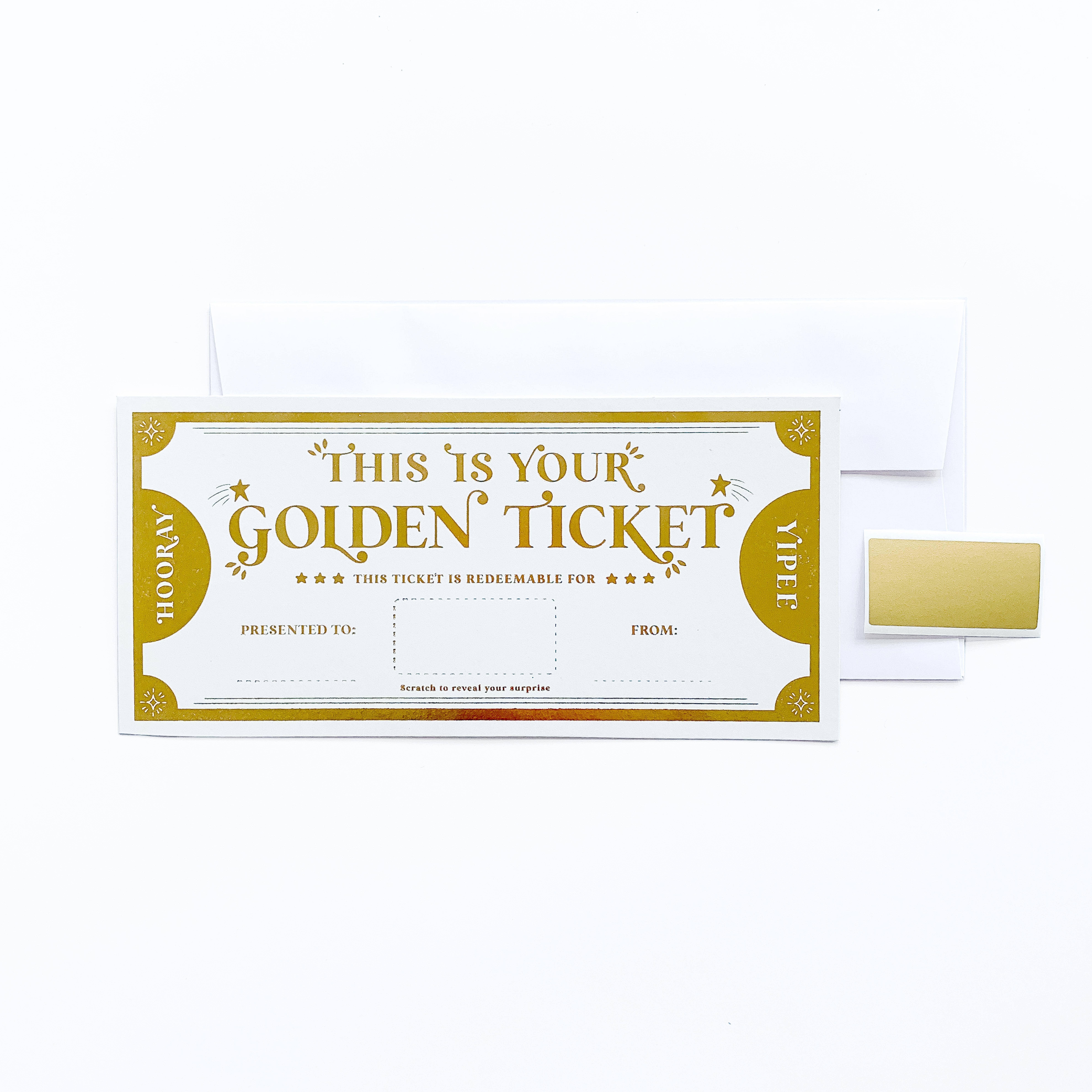 Black Bow Studio - Wholesale Gift Tag - Scratch-off This Is Your Golden Ticket Gift Voucher2