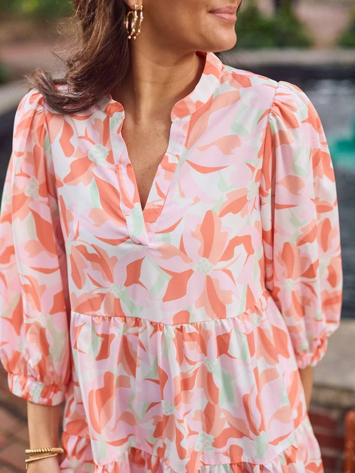 Mary Square - Wholesale Dress - Women's - Cooper Dress | Botanical Bliss White