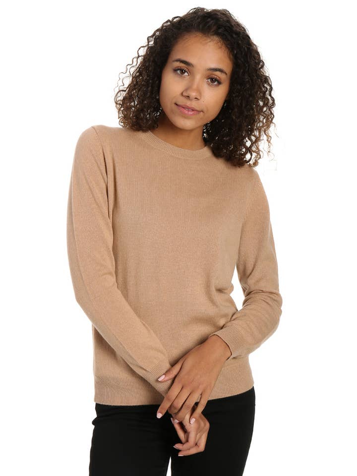 Noble Mount - Wholesale Knit Sweater - Women's - Zainuno Moizni Women's 100% Cashmere Classic Crew Neck Sweater20