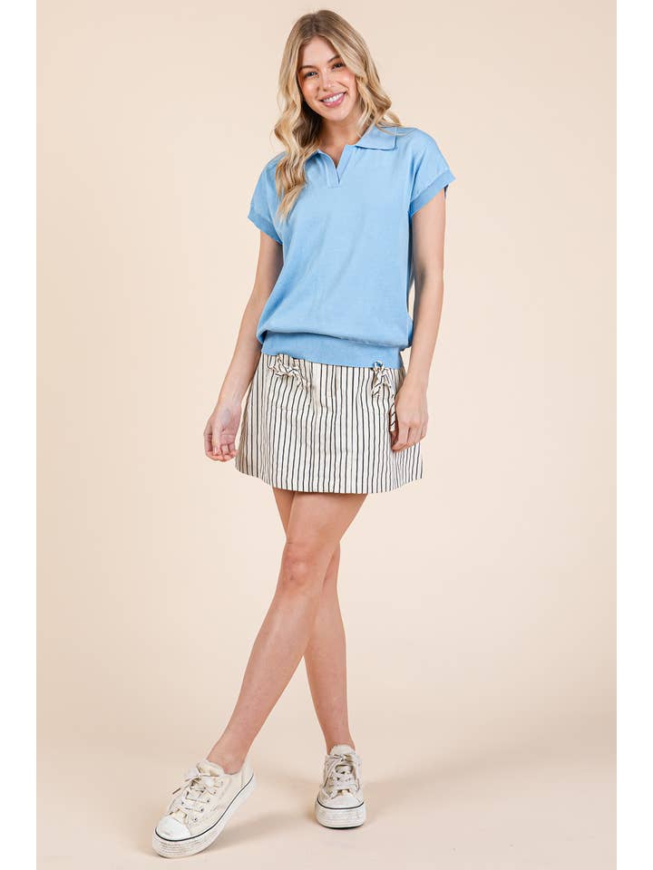 GeeGee Clothing - Wholesale Polo - Women's - Solid Short Sleeve Polo Shirt, OT51336