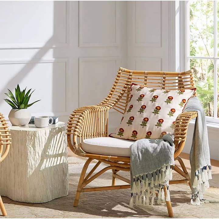 Fennco Styles - Wholesale Throw/Decorative Pillow - Flower Embroidery 18" Throw Pillow9