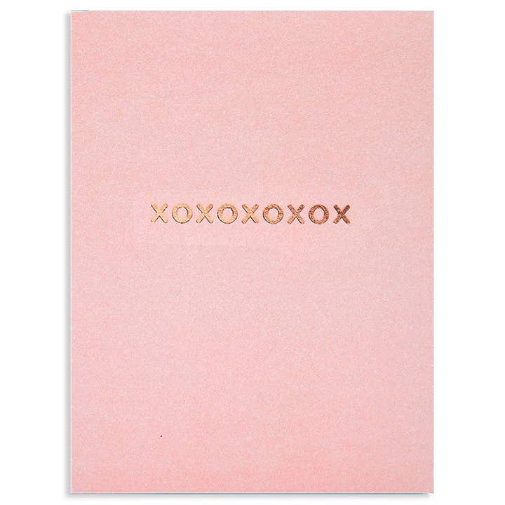 XOXOXOXO LOVE GREETING CARD 3.5 x 4.75" for wholesale by Calypso Cards LLC