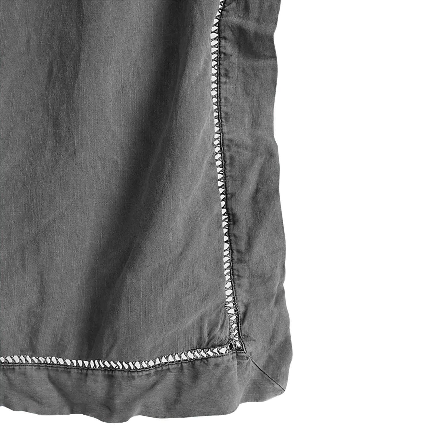 The Tangerine Store - Wholesale Bedding Set - Embroidered Edge Light Grey 100% Pure Linen | Linen Cotton Mix | 3 Piece Duvet Cover Set | 4 Piece Sheet Set | Handmade | Pre-washed | Soft1