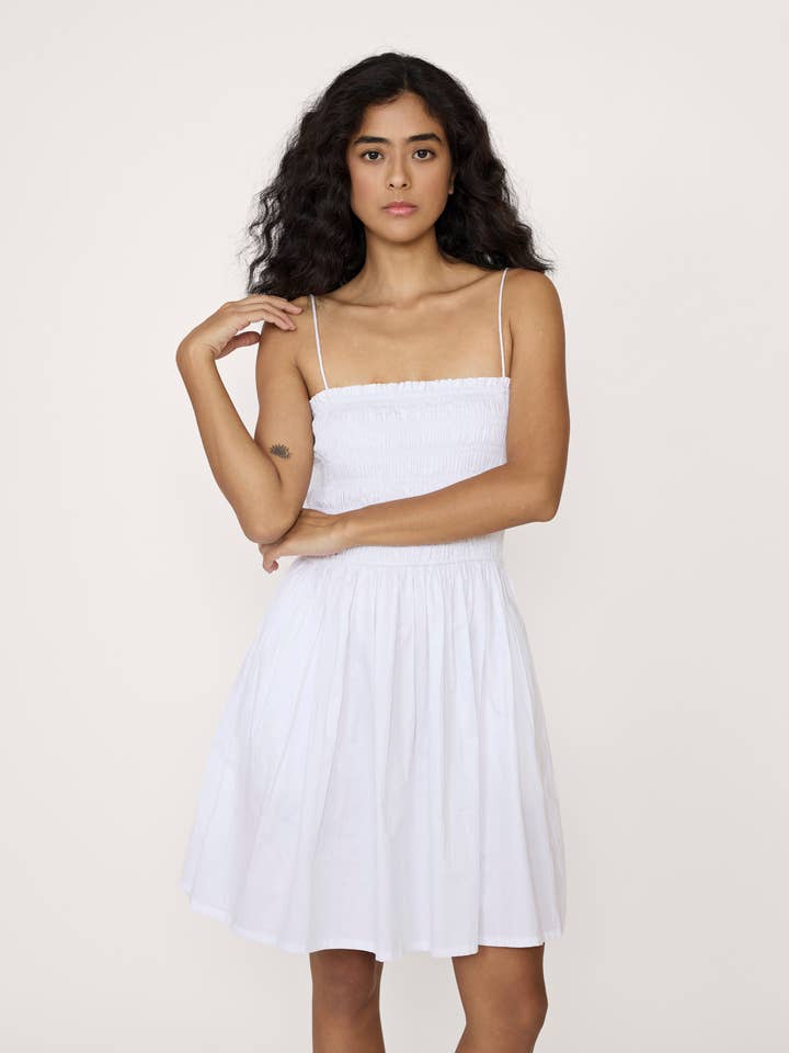 LAUDE the Label - Wholesale Dress - Women's - Strappy Bodice Mini Dress - White1