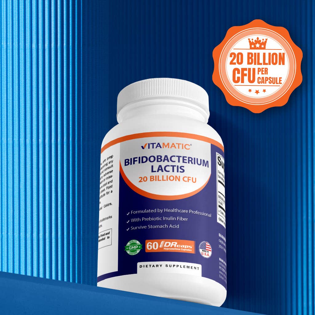 Vitamatic - Wholesale Oral Supplement/Vitamin - Vitamatic Bifidobacterium lactis - 20 Billion- 60 Count6