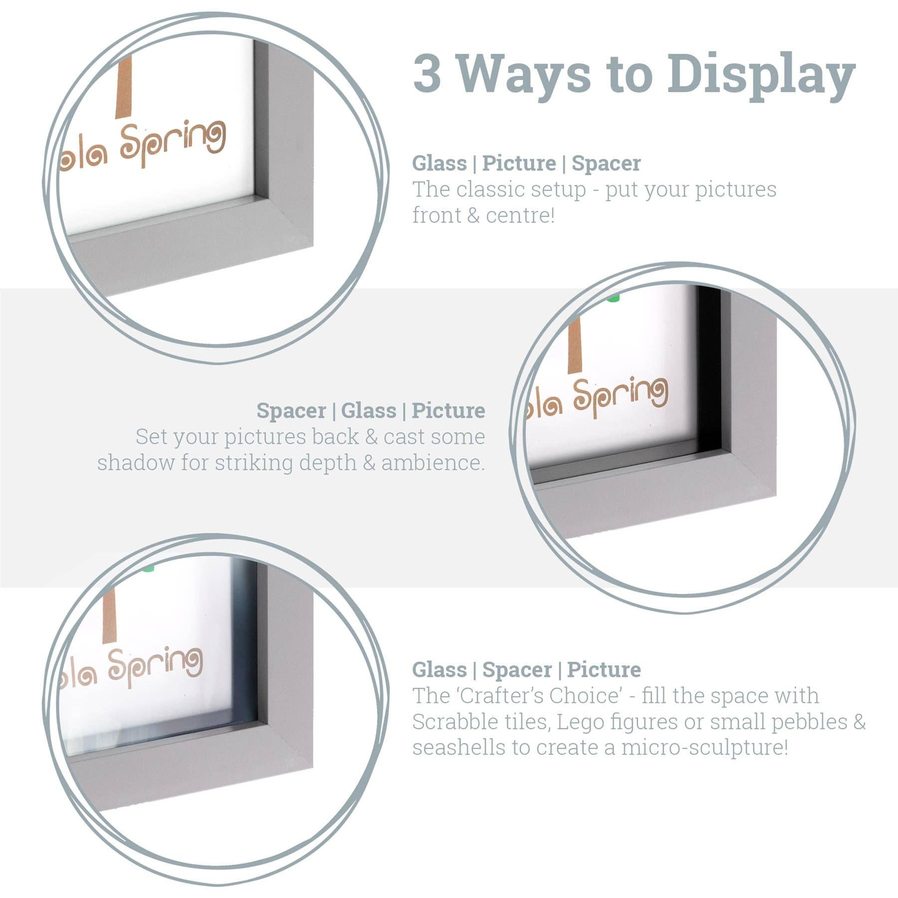 Rinkit Ltd - Wholesale Picture Frame - Nicola Spring Deep Box Photo Frame - 6 x 6 - Black5