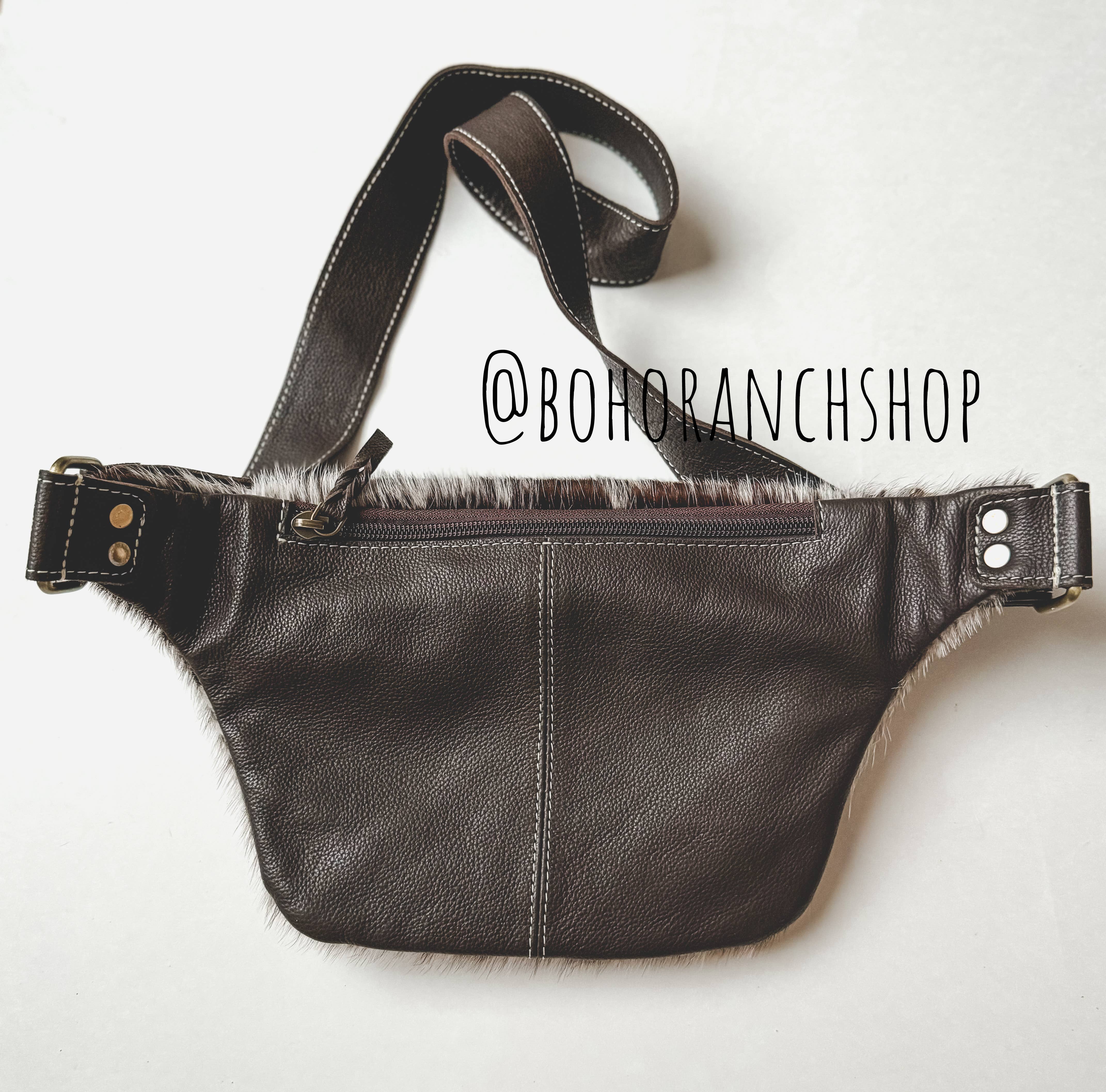 Boho Ranch Shop - Wholesale Belt Bag - Women's - Western Hairon Cowhide Fanny Pack - bum bag sling bag7