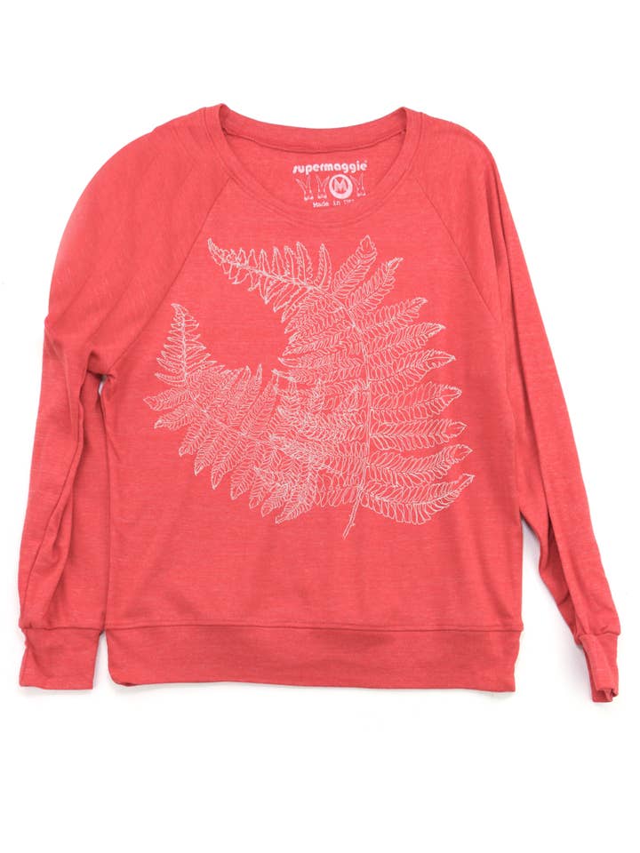 Supermaggie @ Faire - Wholesale Graphic Sweatshirt - Women's - Ferns Pia Tri Blend Pullover4