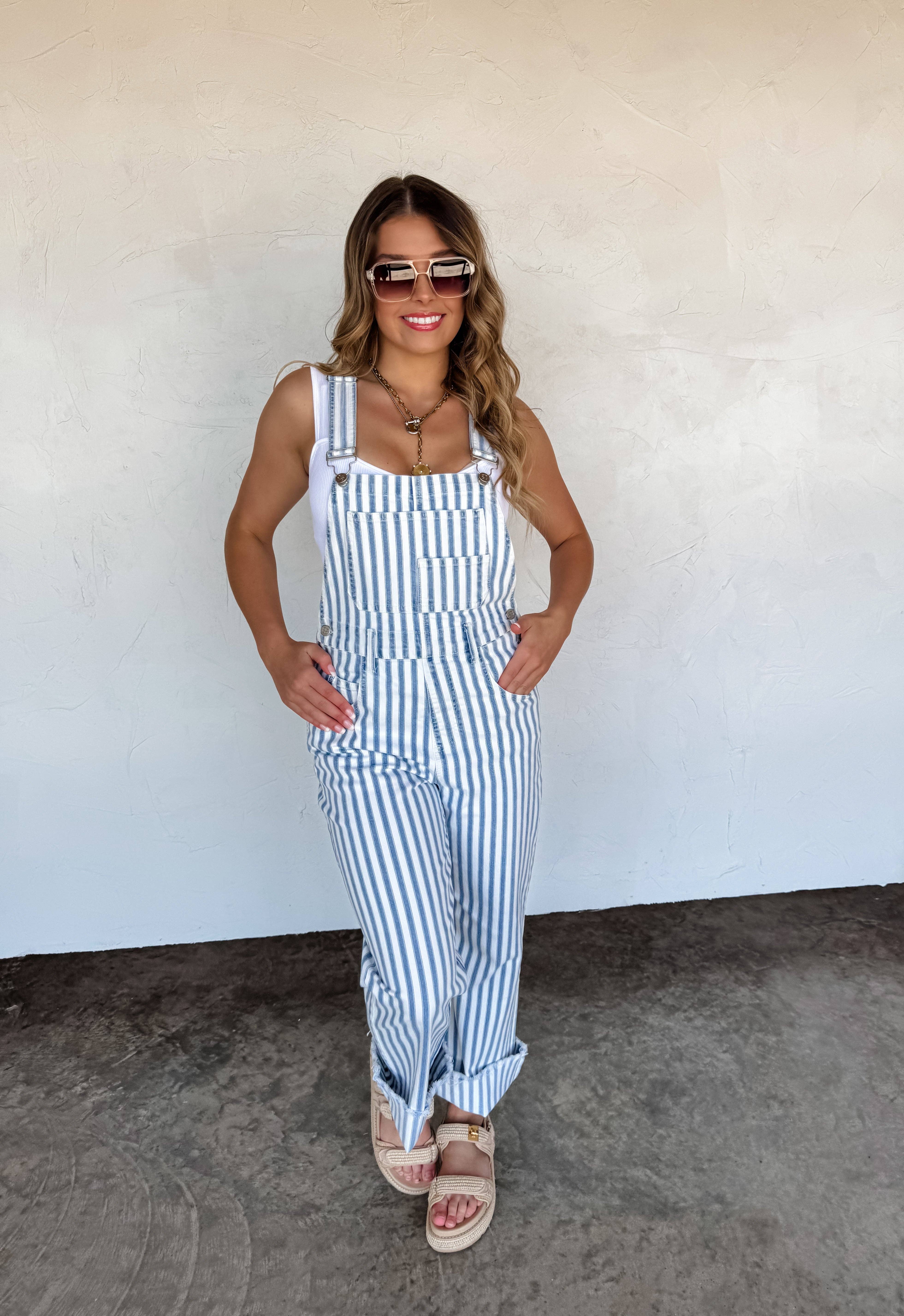 BLAKELEY - Wholesale Overalls - Women's - DAHLIA STRIPE OVERALLS2