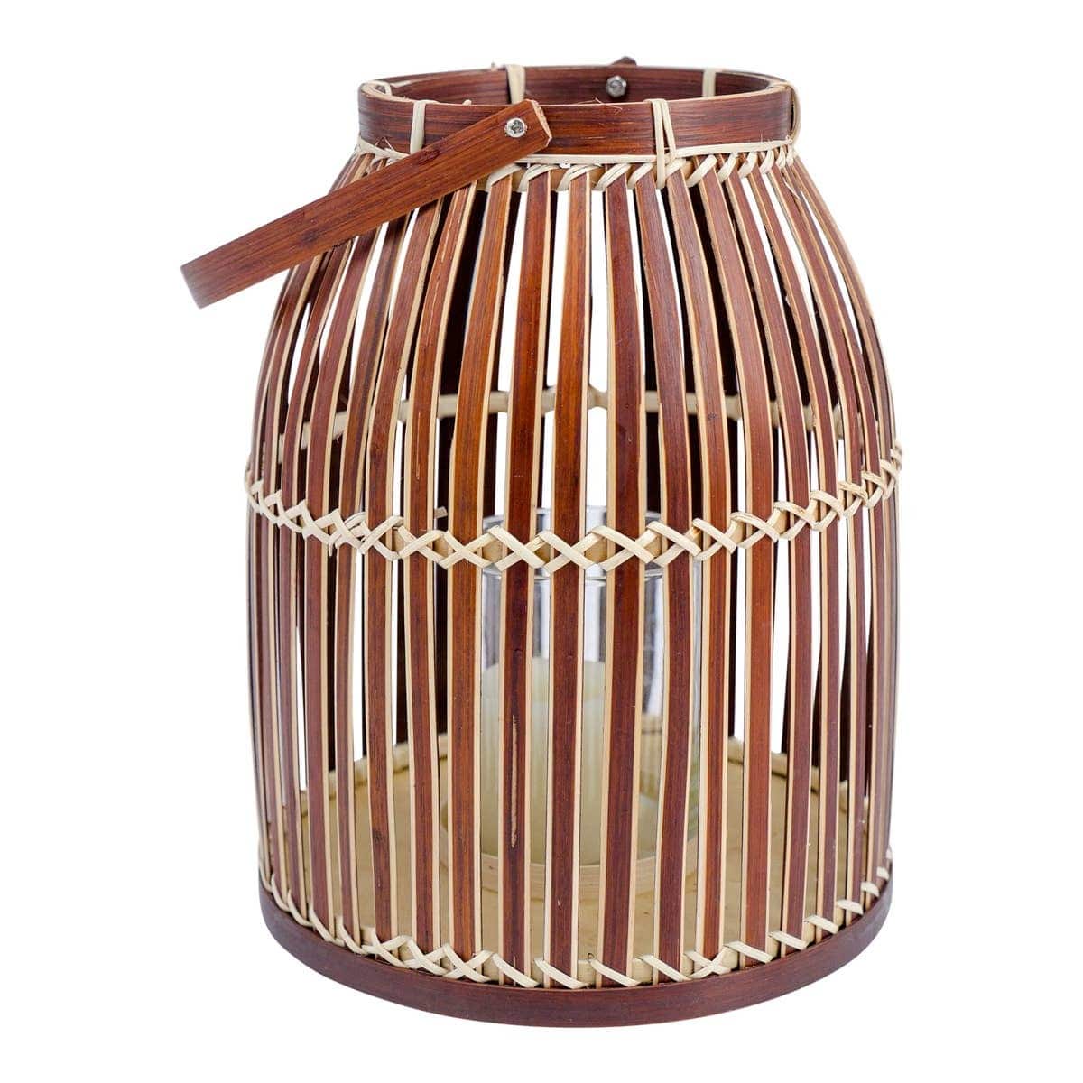 Made Market Co. – wholesale Lantern – Small Bamboo & Glass Lantern3