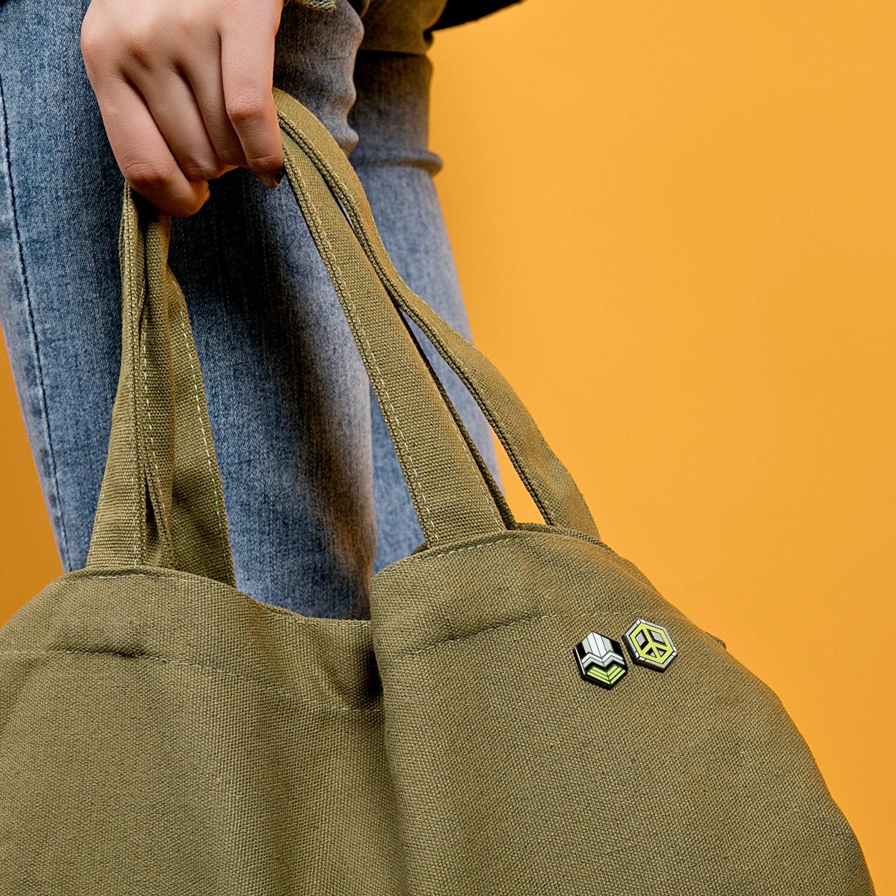 Proud Zebra - Venta al por mayor Botón/prendedor - Agender Flag - Pin de cubo de paz2