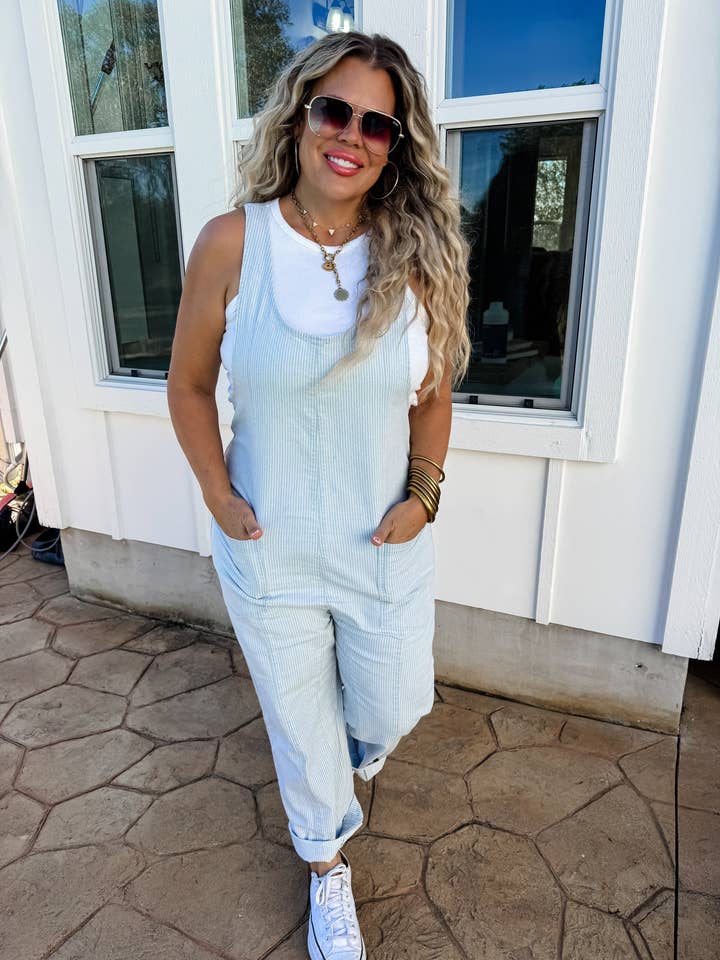 BLAKELEY - Wholesale Romper - Women's - STRIPE BRITTE ROMPER OVERALLS0