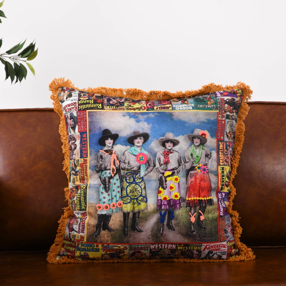 Wholesale 2ABCGCC1_TQOR Set/2 COW GIRL You drink too much PILLOW 20x20