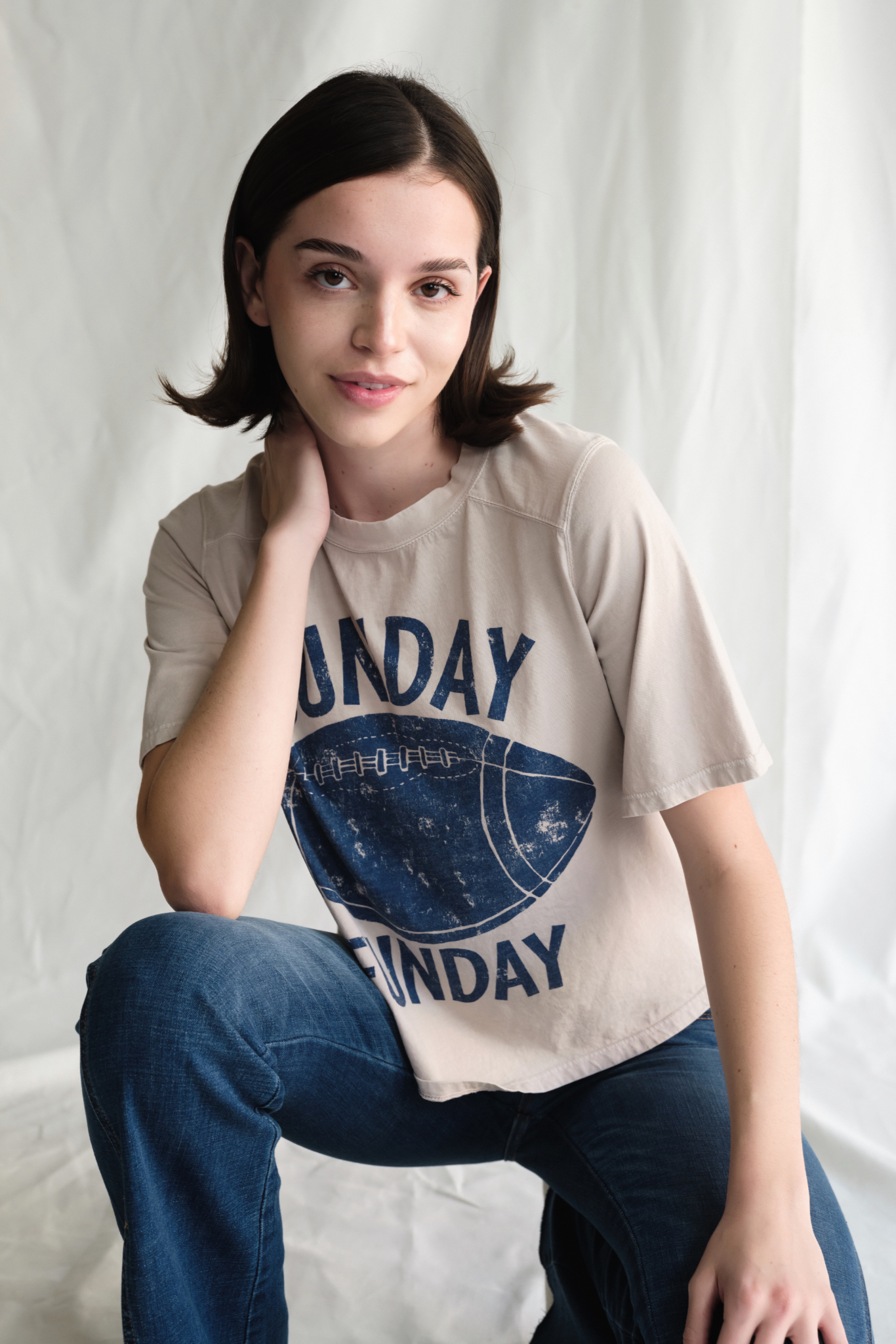 People Of Leisure - Wholesale Screen Printed T-Shirt - Women's - Sunday Funday Top1