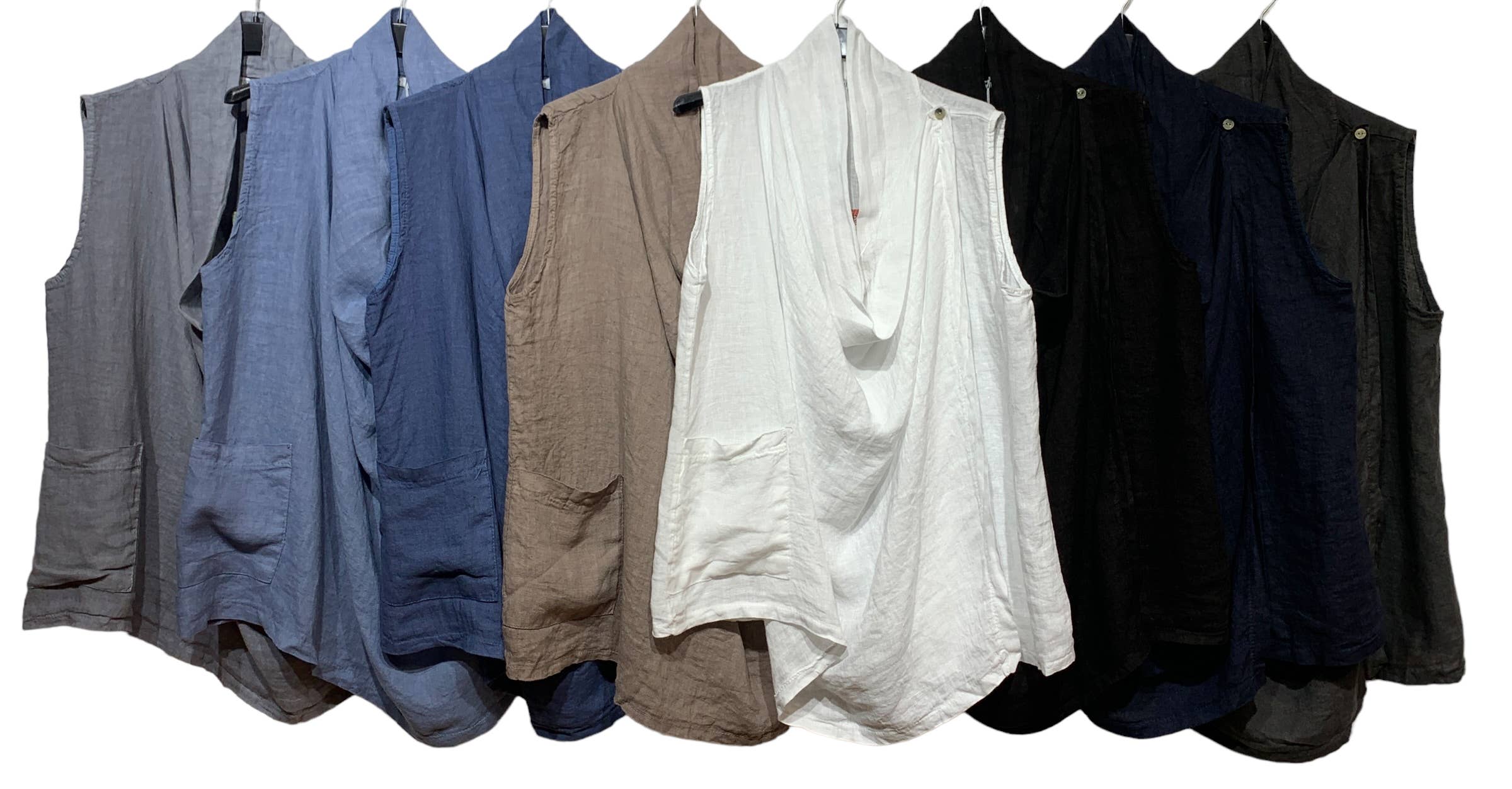 LINEN & COTTON HOUSE – Großhandel Oberbekleidungsweste – Damen – WESTE AUS LEINEN 5172 BESTSELLER FRÜHLINGS- UND SOMMERKLEIDUNG 0