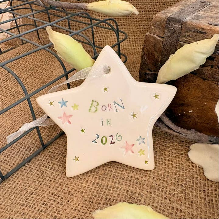 Handmade Ceramic - Born in 2026 Star Tutti Frutti for wholesale by Jamali-Annay Designs