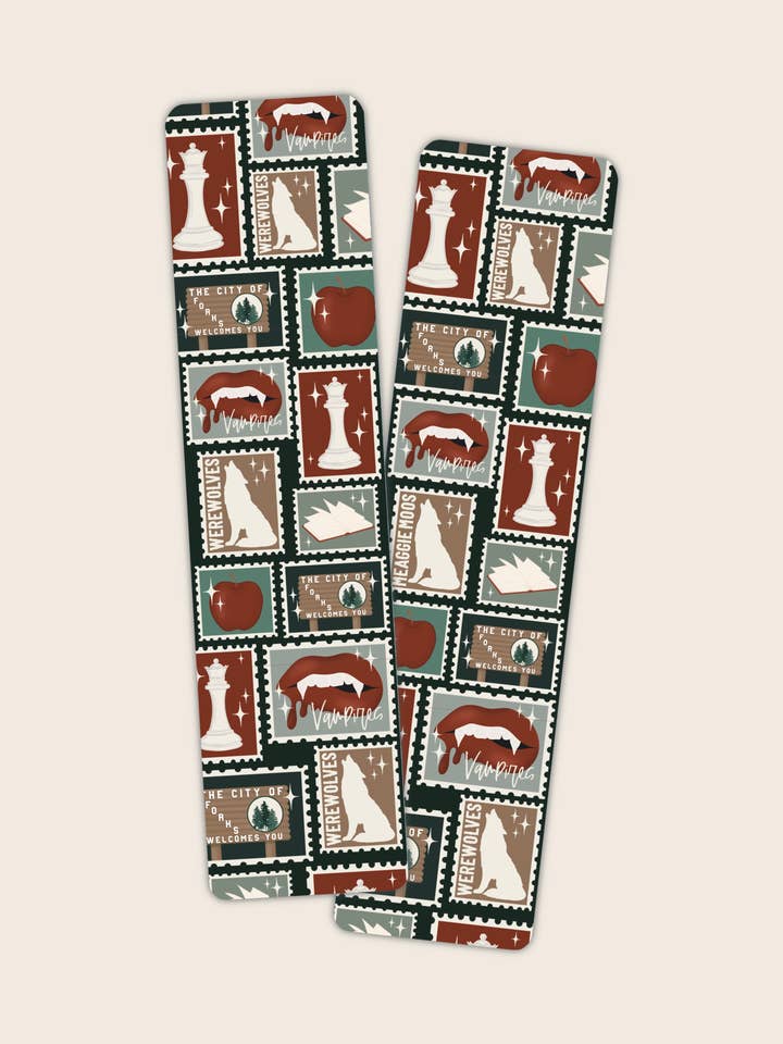 Forks Washington Stamps 2x8 Bookmark | Glossy for wholesale by Meaggie Moos