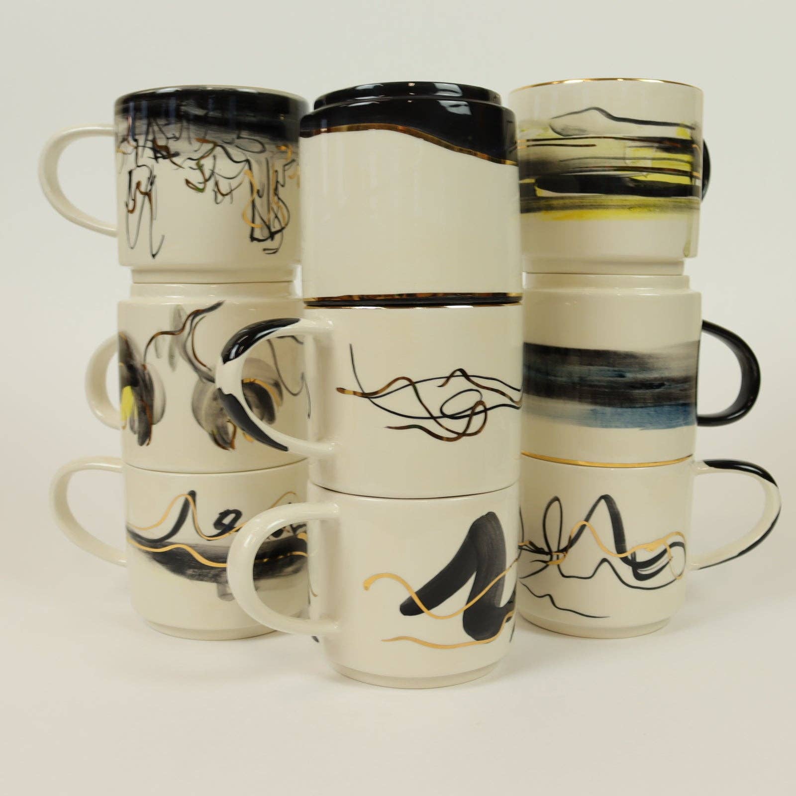 Atelier nelson gomes - Wholesale Coffee Mug - black abstract mug 6326