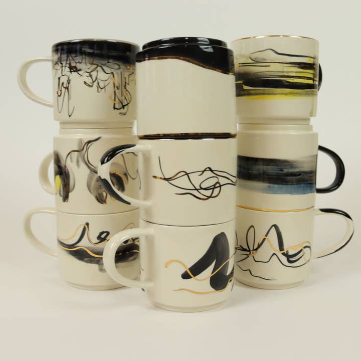 Atelier nelson gomes - Wholesale Coffee Mug - black abstract mug 6326