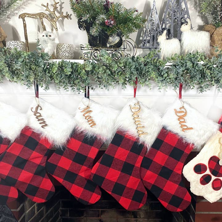 Holiday Blanks - Wholesale Holiday Stocking - Buffalo Plaid stocking blanks1