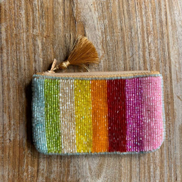 Muno – Großhandel Geldbörse – Unisex – Handgefertigte Perlen-Regenbogentasche * Geschenk *1