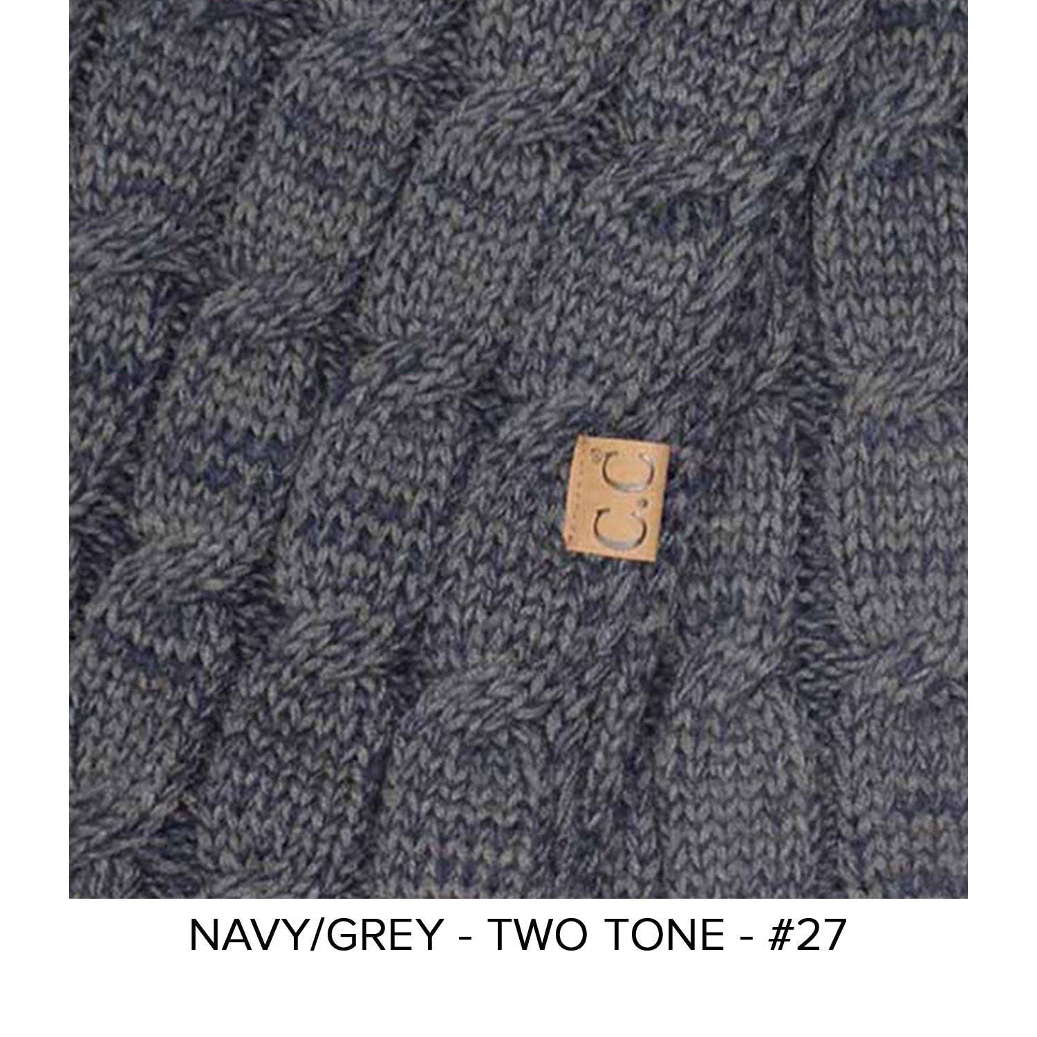 Truly Contagious - Wholesale Gloves - Women's - CC Beanie Wholesale 2-Tone Touchscreen Women's Gloves G-80016