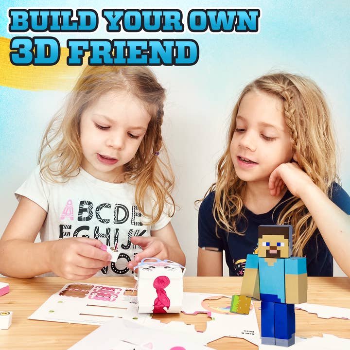 Cubles | Paperboard Character Kits - Wholesale Build-a-Toy - Kids - Minecraft | Steve Cuble2