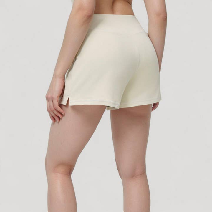 Active by Anna-Kaci - Wholesale Athletic Shorts - Women's - High Waist Performance Shorts with Wide Waistband and Side P11