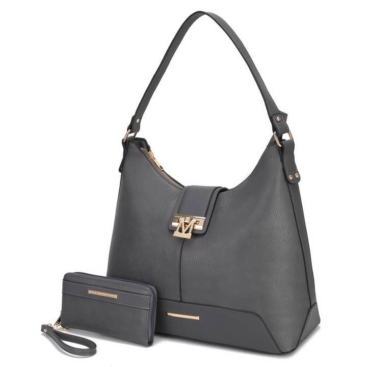 MKF Collection - Wholesale Shoulder Bag - Women's - Graciela Hobo Handbag & Wallet Vegan Leather Women by Mia K