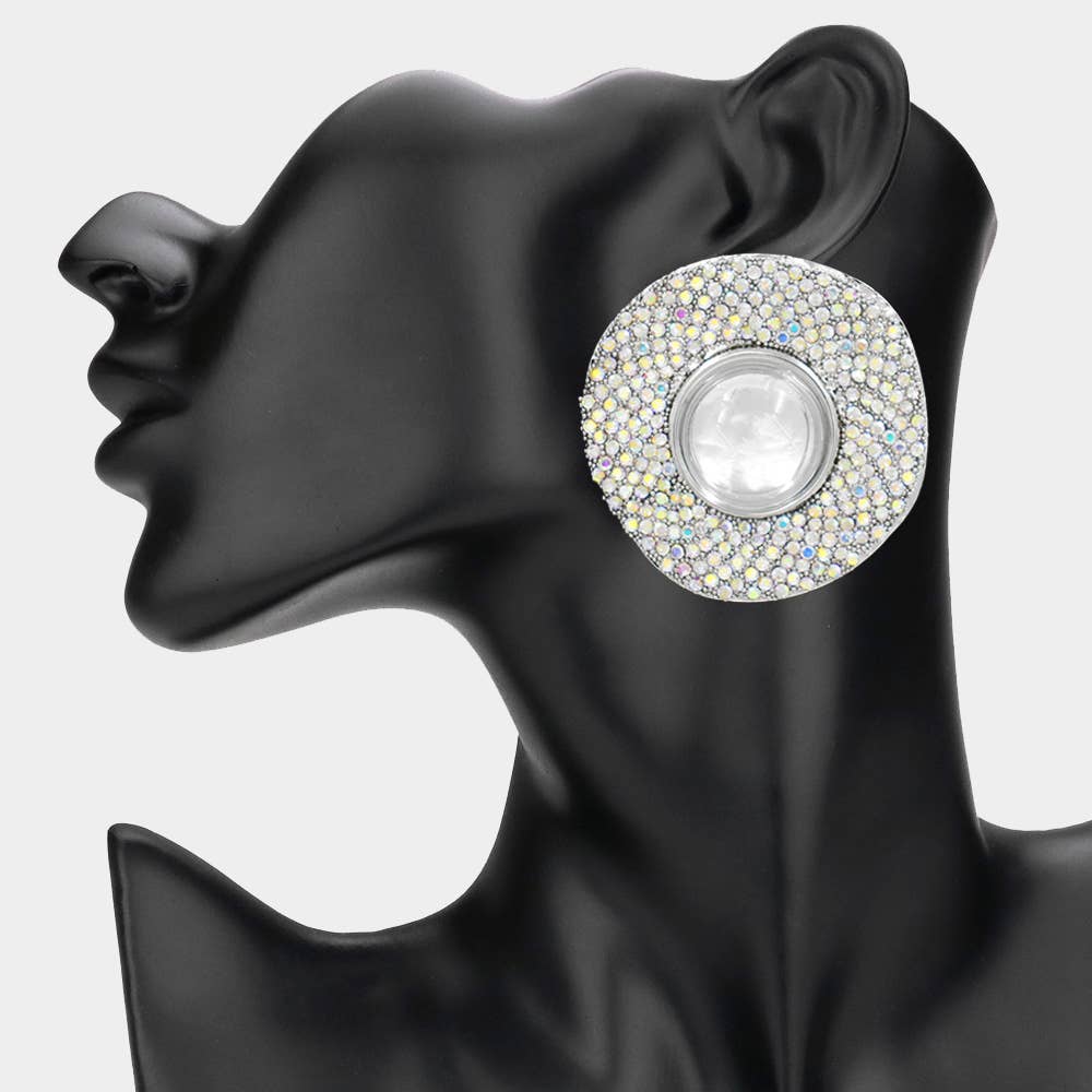 Sensibling Corp. - Wholesale Stud/Post Earrings - Pearl Centered Rhinestone Embellished Earrings1