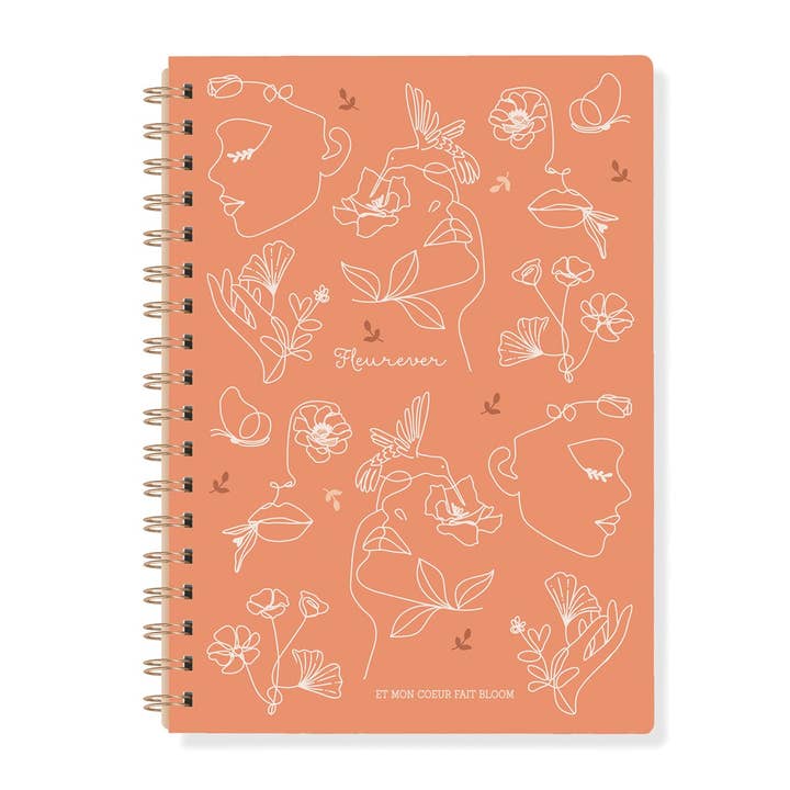 Caderno espiral A5 - Fleurever por atacado de Hirondelle & Cie