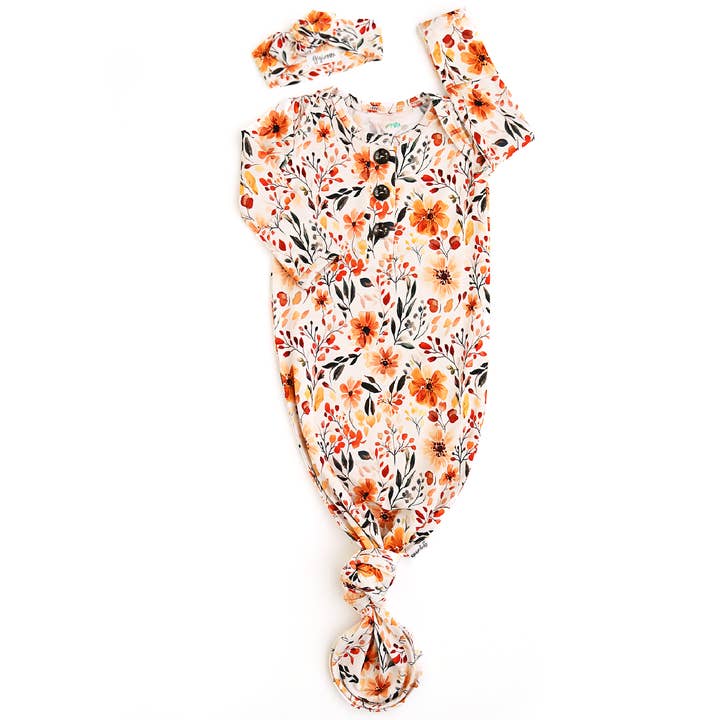 Phoebe GOWN Bamboo Baby Clothing Gift Newborn for wholesale by Gigi and Max